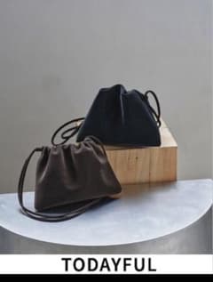 美品】TODAYFUL Drawstring Mini Bag D.Brown - メルカリ