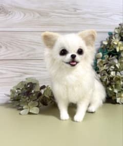 羊毛フェルト にこにこおすわりチワワ - メルカリ