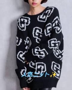 最終値下げ❗GYDA GG FRAME ニットトップス ブラックのサムネイル