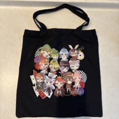 カラフルピーチ　トートバッグ 黒のサムネイル