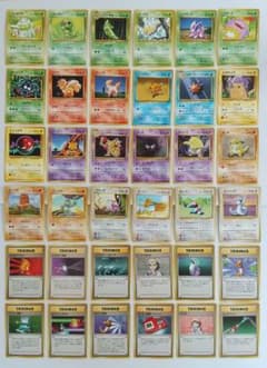 い*け様 ポケモンカード　旧裏　63枚　第一弾パックノーマルのみ ポケモンカード 旧裏 第1弾 拡張パック ノーマル 36枚 キラカード無し