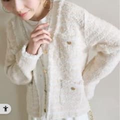 la boutique bonbon ファンシーツイードニットカーディガンのサムネイル