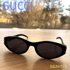 GUCCI　グッチ　サングラス　GG2411　オーバル　ブラックレンズ・フレーム GUCCI グッチ サングラス GG2411/S 黒 オーバル - メルカリ