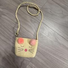 キッズ用 猫モチーフ ポシェット ストローバッグのサムネイル