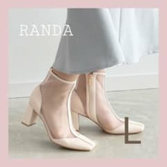 美品【RANDA Lsize】白/シースルー/ブーツのサムネイル