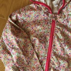 シャカシャカ羽織り　花柄　ナチュラル　130のサムネイル