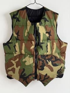 STUSSY クレセントダウンワークス ダウンベスト カモ NBNW 迷彩 黒