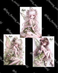 人物ステッカー　3枚セット　fairy girl Ｌのサムネイル