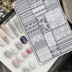 大判ネイルスタンププレート レース - メルカリ