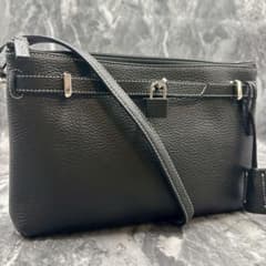 極美品 傳濱野 デンハマノ ミーティア ショルダーバッグ 黒 本革 1074 極美品 傳濱野 デンハマノ ミーティア ショルダーバッグ 黒 本革 1074