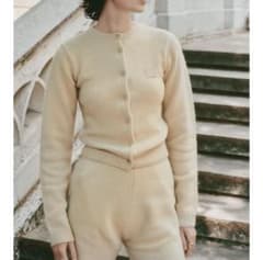 トップス eaphi WOOL KNIT LOGO CARDIGAN WOOL KNIT LOGO CARDIGAN