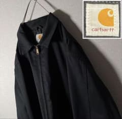 希少2XL★Carhartt カーハート カバーオールブルゾン 金ボタン 黒のサムネイル