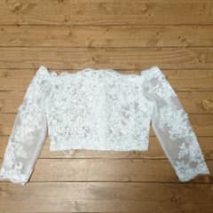ウェディングボレロ　オフショルダー　刺繍レースのサムネイル