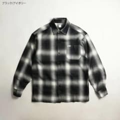 Cal Top キャルトップ　オンブレチェックシャツ　ブラック　新品　Mのサムネイル