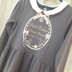 マザウェイズ ドット柄 ワンピース 長袖(BR) 美品