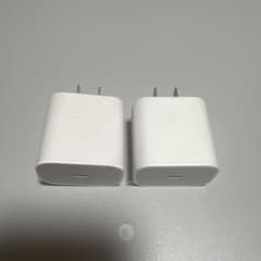 ホワイト電源アダプター2個セット 20wのサムネイル