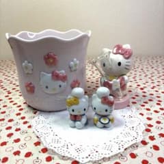 希少/1997年製】ハローキティ 陶器製 プランター 植木鉢 サンリオ