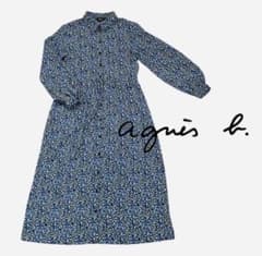 【美品】agnis b. 花柄 長袖ワンピースのサムネイル