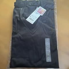 UNIQLO ヒートテック リブVネックT M ブラック