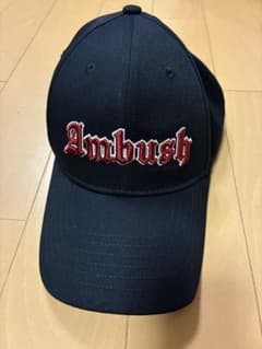 【美品】AMBUSH アンブッシュ 刺繍 ロゴ キャップ ネイビー 美品】AMBUSH アンブッシュ ロゴ刺繍 キャップ ネイビー 34刺繍 希少