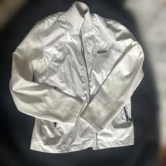 MARK & LONA ブルゾン ホワイト　ゴルフ用　防風　防湿性　美品Lサイズ MARK & LONA ブルゾン ホワイト ゴルフ用 防風 防湿性 美品Lサイズ