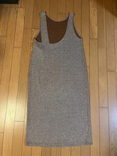 ZARA ノースリーブ ニットワンピース ブラウンのサムネイル
