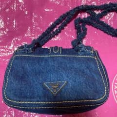 レア　美品☆ PRADA デニムショルダーバッグのサムネイル