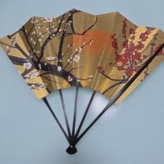 寿扇 紅白梅 那波多目功一先生筆 三越のサムネイル