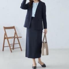 処分価格　AOKI ネイビー スカートセットアップ　スーツ 処分価格 AOKI ネイビー スカートセットアップ スーツ - メルカリ