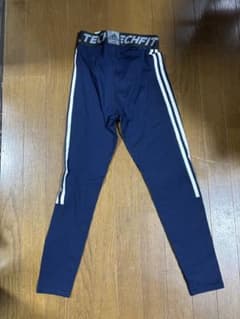 adidas TECHFIT タイツ ネイビー Lのサムネイル