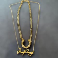 Fred Perry ネックレス　希少ゴールドダブル　フレッドペリー Fred Perry ネックレス 希少ゴールドダブル フレッドペリー - メルカリ