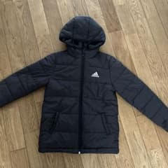adidas アディダス キッズ 中綿ジャケット フード付き ブラック 140のサムネイル