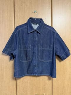 UNIQLO デニムショートジャケット インディゴ XLサイズのサムネイル