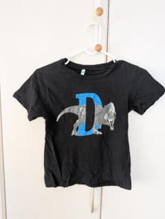 キッズ　恐竜プリント Tシャツ 140　ブラックのサムネイル