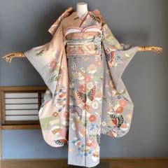 振袖フルセット　低身長　作家もの友禅　成人式振袖　振袖　➕サイズ　ピンク　訳あり 振袖フルセット 低身長 作家もの友禅 成人式振袖 振袖 ➕サイズ ピンク