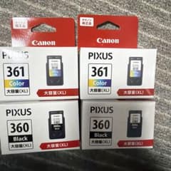 Canon PIXUS 361/360 インクカートリッジ (XL) 4個セット - メルカリ