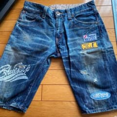 ダメージデニムハーフパンツ　32インチのサムネイル
