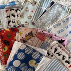 ハンドメイド4重ガーゼハンカチ　12枚のサムネイル