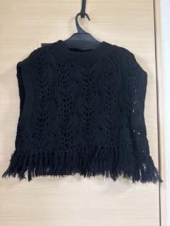 chocol raffine robe ニットベスト ブラック