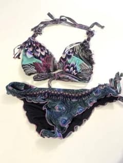 agua bendita ビキニ　コロンビア　孔雀　花　ピンクパープル　ビーズ agua bendita ビキニ コロンビア 孔雀 花 ピンクパープル ビーズ