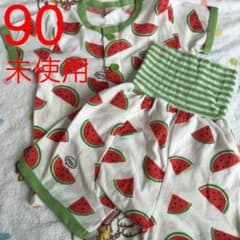 [未使用]夏用半袖パジャマ 腹巻き付き 90cmのサムネイル