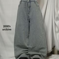2000's archive stone grunge denim pants - メルカリ