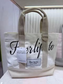 her lip to HLT Canvas Mini Tote ivory - メルカリ