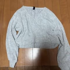 リブニット 長袖 グレーのサムネイル