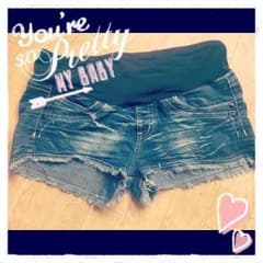 ピアス大好き女 様 専用 マタニティー デニムショーパンのサムネイル