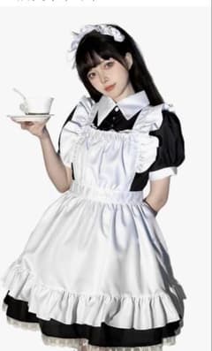 メイド服 コスプレ衣装 ブラック ホワイト Lサイズのサムネイル