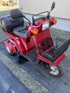 美車！人気のジャイロx 赤 ヒートグリップ　ヘルメット不要のサムネイル