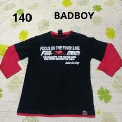 BAD BOY 長袖カットソー 140サイズ 黒/赤のサムネイル