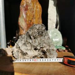 水晶&パイライトクラスター　2.3キロ　鑑賞石　石　置物　オブジェ　インテリア 水晶&パイライトクラスター 2.3キロ 鑑賞石 石 置物 オブジェ