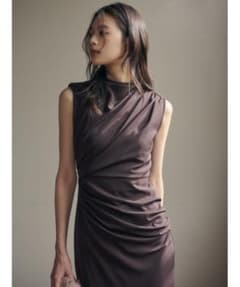 anuans トリアセドレープナローワンピース BROWN 1 | Mercari